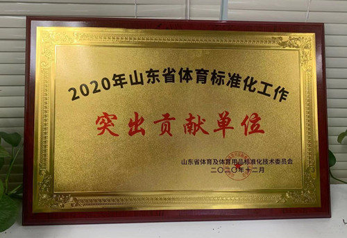恭喜VSPORTS体育官网體育榮獲山東省體育及體育用品標準化技術(shù)委員會(huì )授予“突出貢獻單位”榮譽(yù)稱(chēng)號